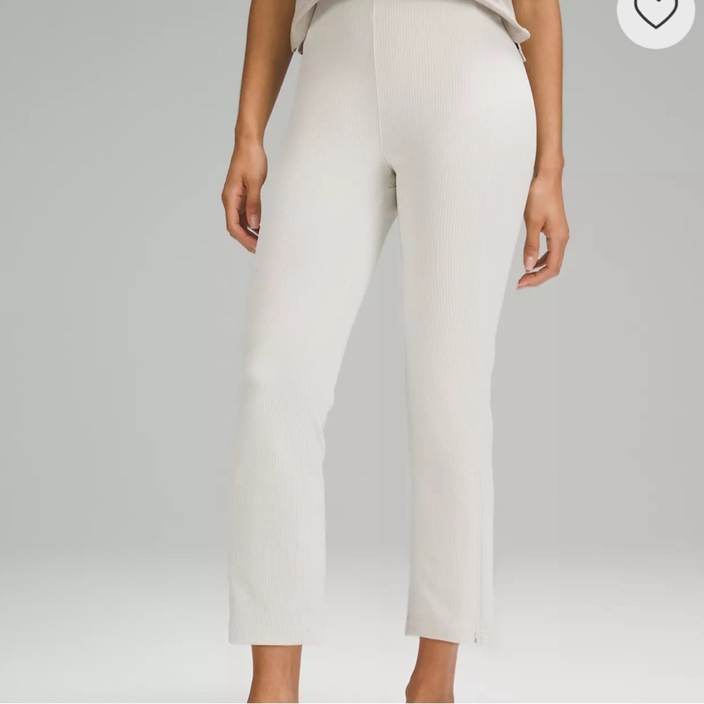 Ribbed Softstreme Zip-Leg High-Rise Cropped Pant 25" very